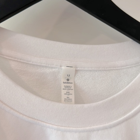 Lululemon Perfectly Oversized Crew Sweatshirt White Size 12 NOT NWT - Picture 6 of 7